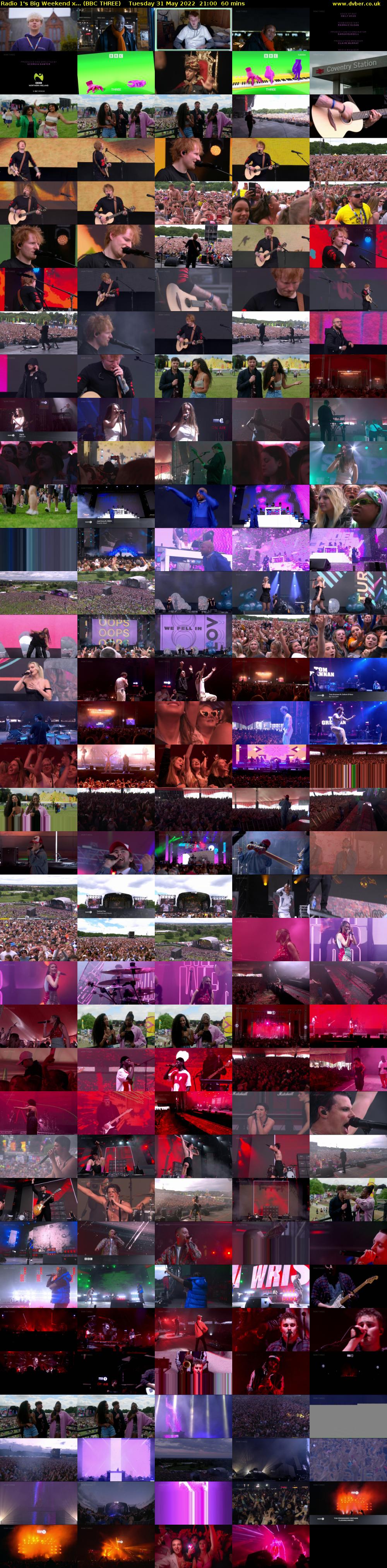 Radio 1's Big Weekend x... (BBC THREE) Tuesday 31 May 2022 21:00 - 22:00