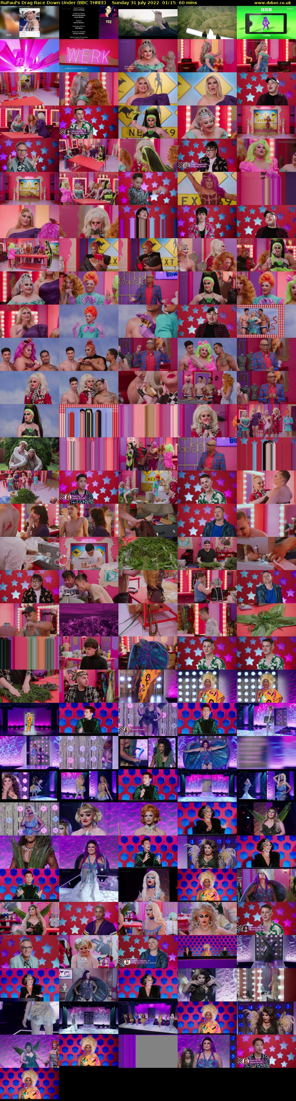 RuPaul's Drag Race Down Under (BBC THREE) Sunday 31 July 2022 01:15 - 02:15
