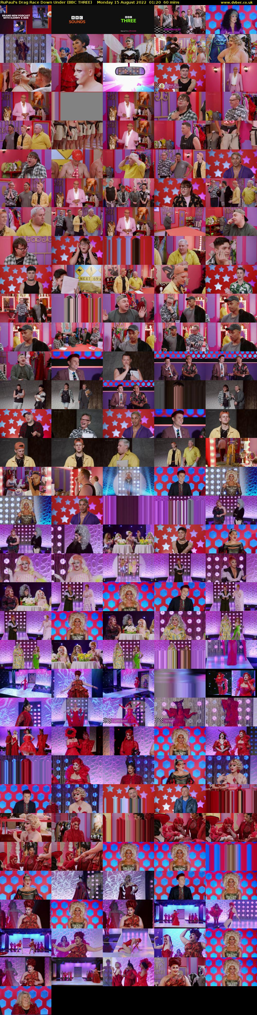 RuPaul's Drag Race Down Under (BBC THREE) Monday 15 August 2022 01:20 - 02:20
