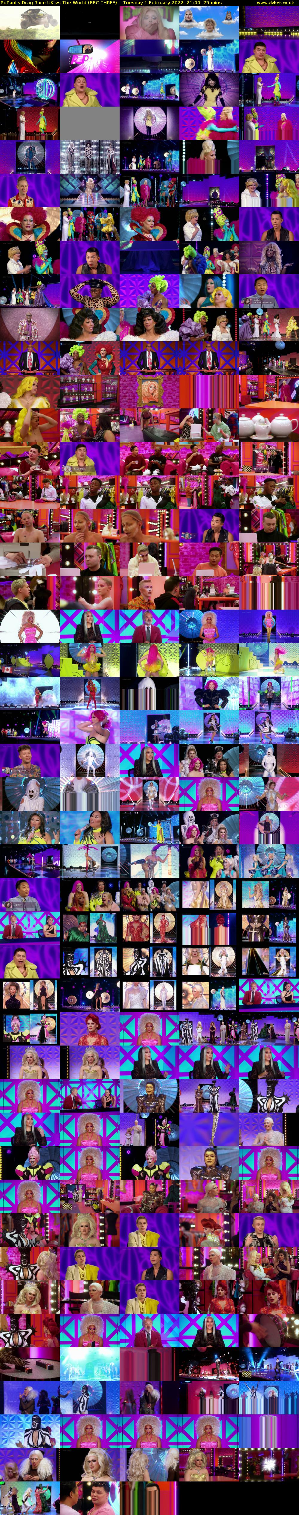 RuPaul's Drag Race UK vs The World (BBC THREE) Tuesday 1 February 2022 21:00 - 22:15