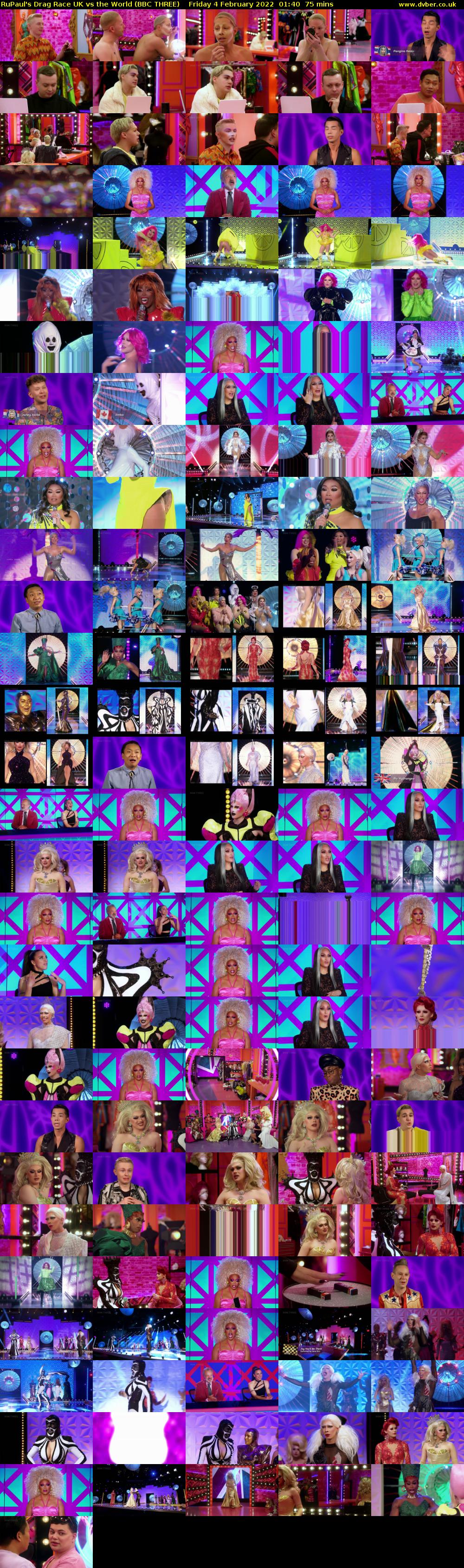 RuPaul's Drag Race UK vs the World (BBC THREE) Friday 4 February 2022 01:40 - 02:55