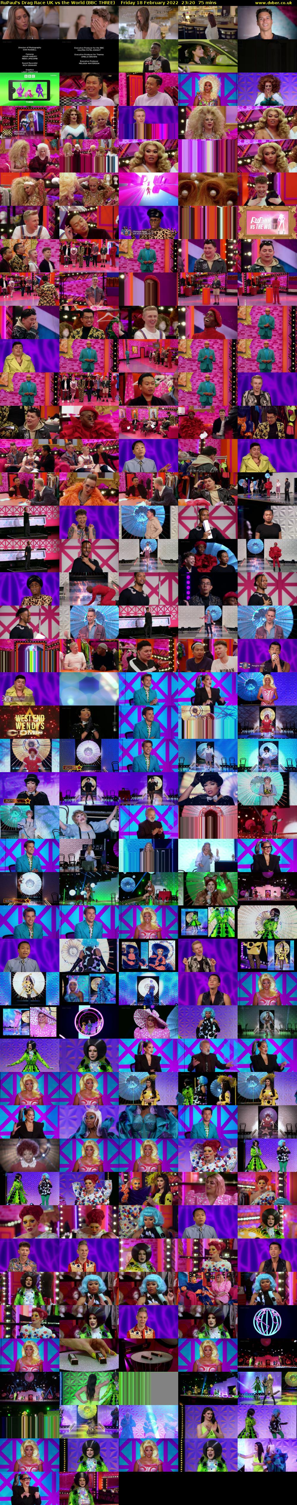 RuPaul's Drag Race UK vs the World (BBC THREE) Friday 18 February 2022 23:20 - 00:35