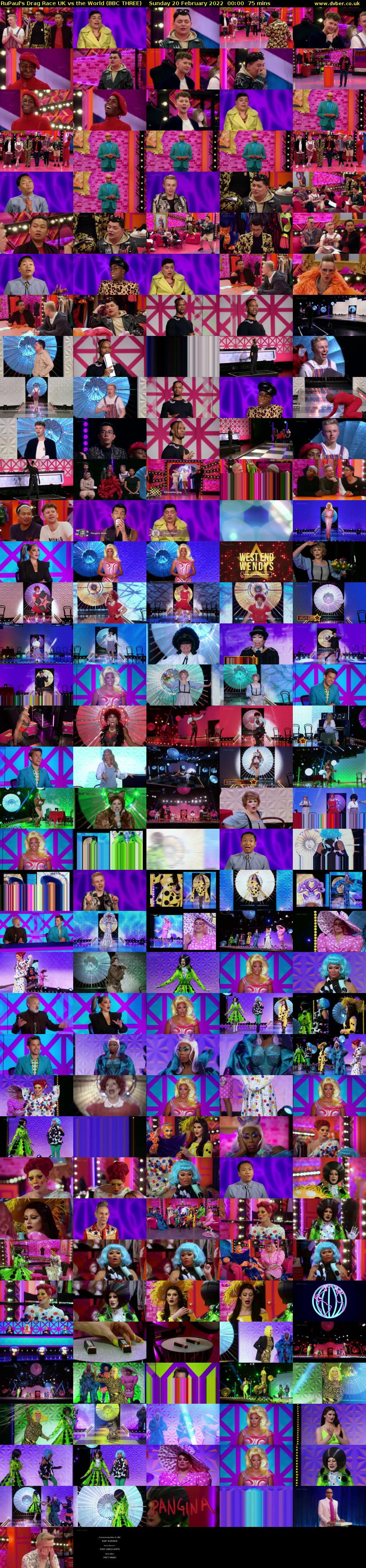 RuPaul's Drag Race UK vs the World (BBC THREE) Sunday 20 February 2022 00:00 - 01:15