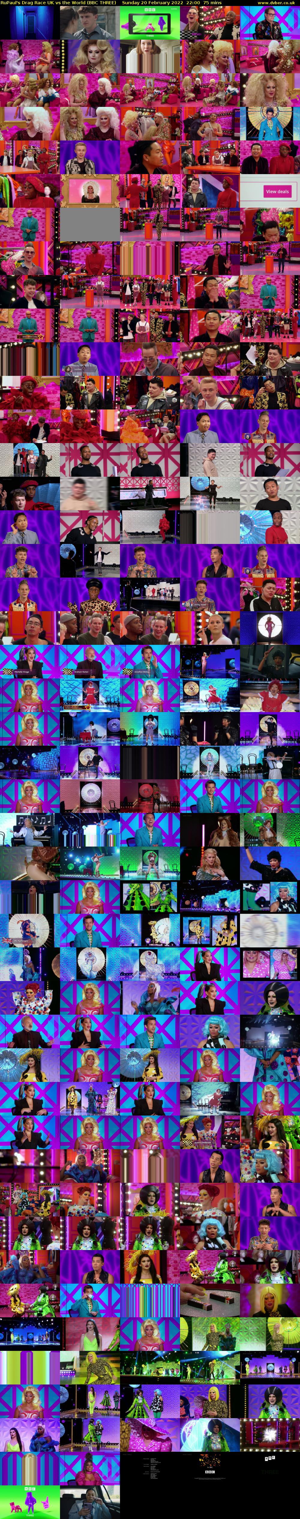 RuPaul's Drag Race UK vs the World (BBC THREE) Sunday 20 February 2022 22:00 - 23:15