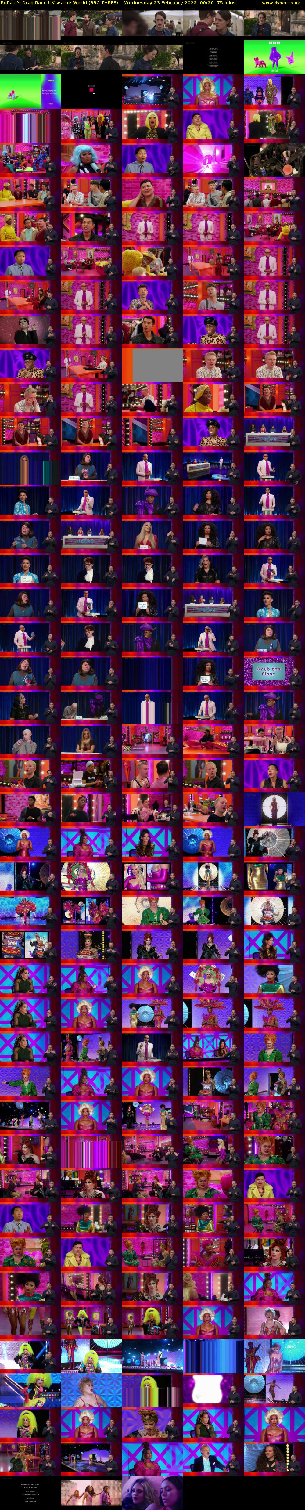 RuPaul's Drag Race UK vs the World (BBC THREE) Wednesday 23 February 2022 00:20 - 01:35