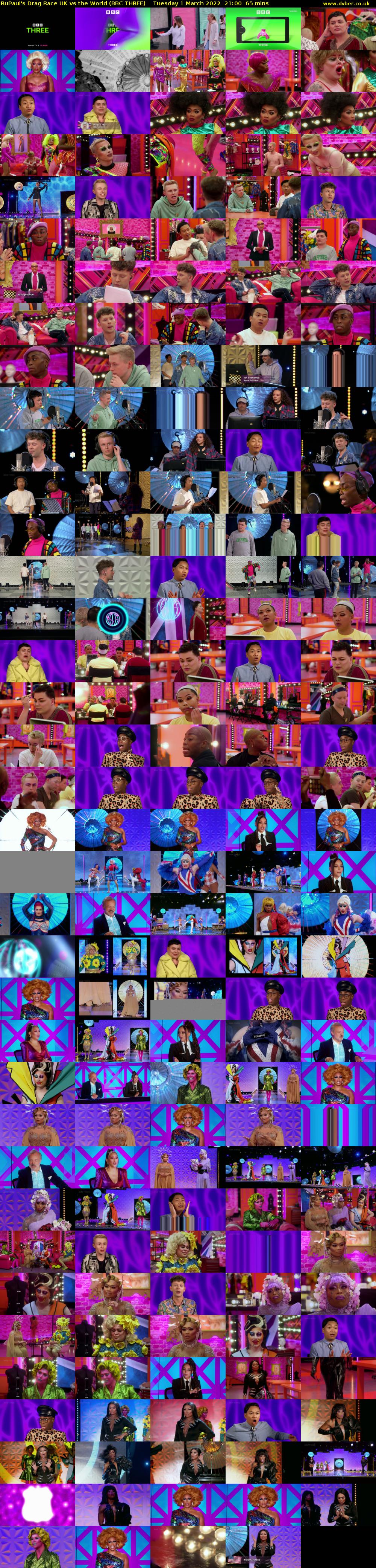 RuPaul's Drag Race UK vs the World (BBC THREE) Tuesday 1 March 2022 21:00 - 22:05