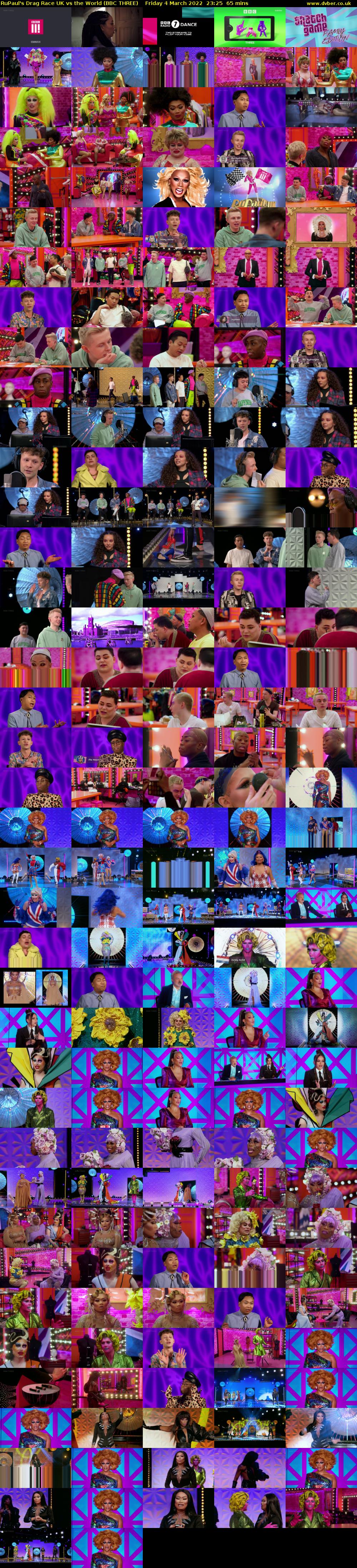 RuPaul's Drag Race UK vs the World (BBC THREE) Friday 4 March 2022 23:25 - 00:30