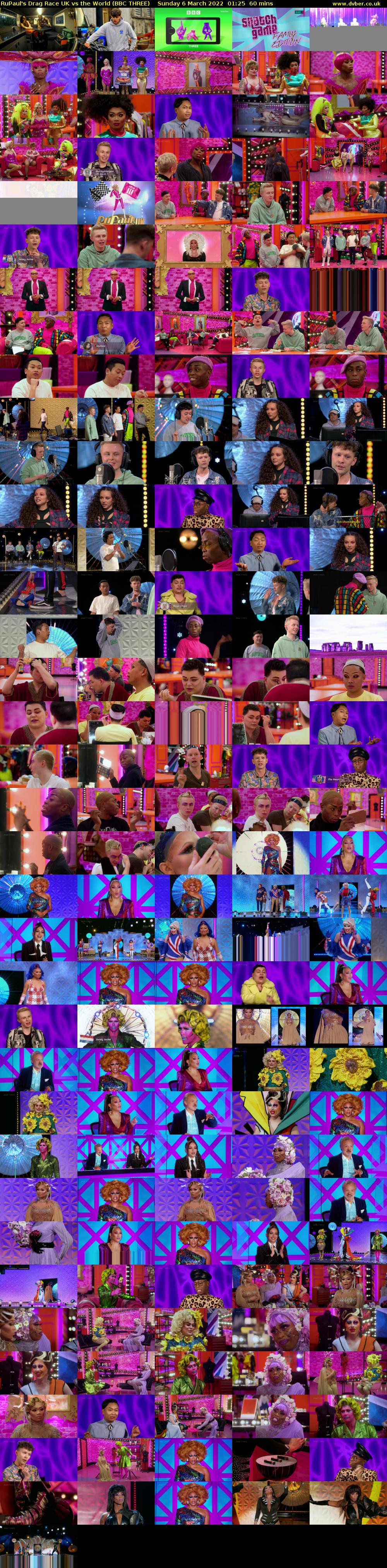 RuPaul's Drag Race UK vs the World (BBC THREE) Sunday 6 March 2022 01:25 - 02:25