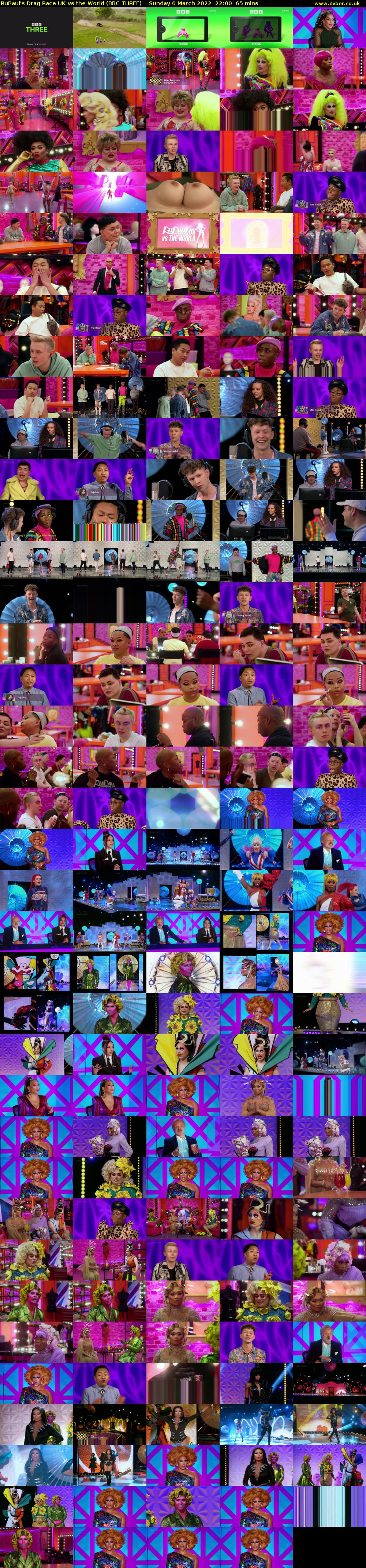 RuPaul's Drag Race UK vs the World (BBC THREE) Sunday 6 March 2022 22:00 - 23:05