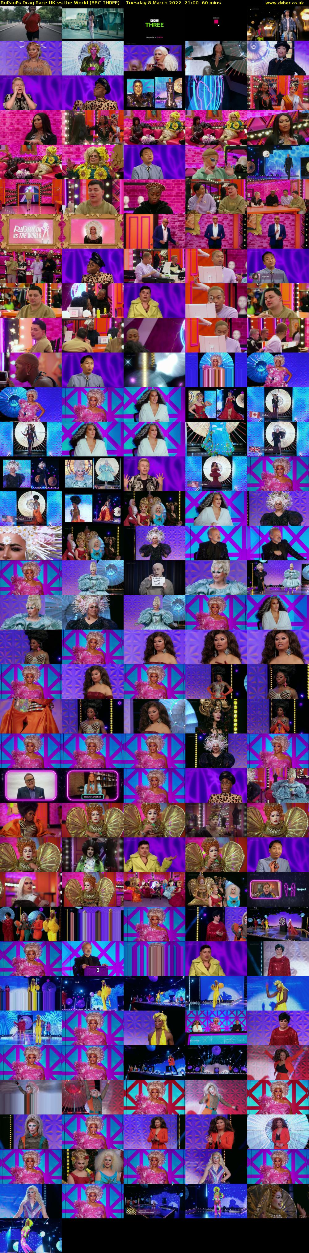 RuPaul's Drag Race UK vs the World (BBC THREE) Tuesday 8 March 2022 21:00 - 22:00