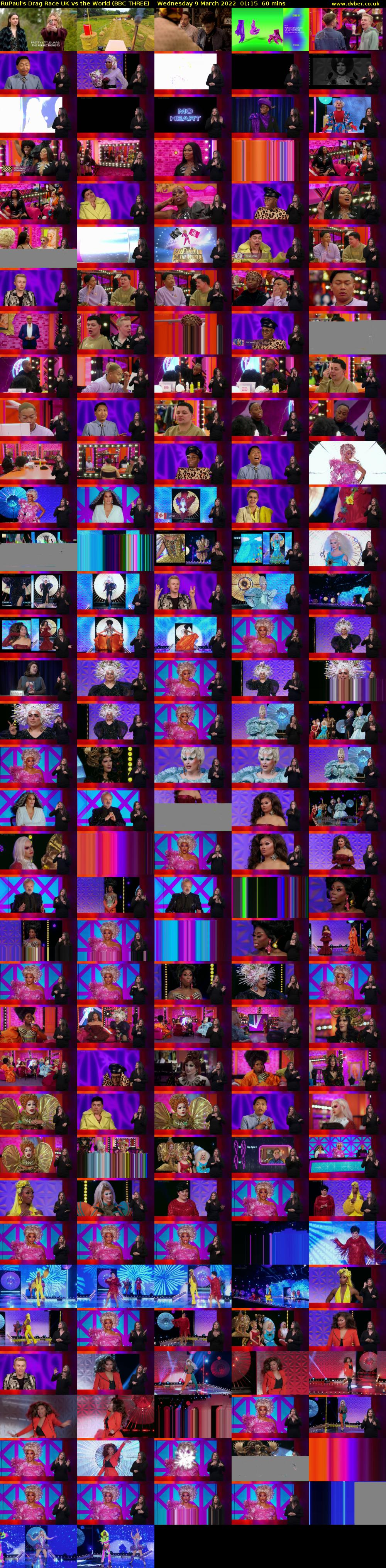 RuPaul's Drag Race UK vs the World (BBC THREE) Wednesday 9 March 2022 01:15 - 02:15