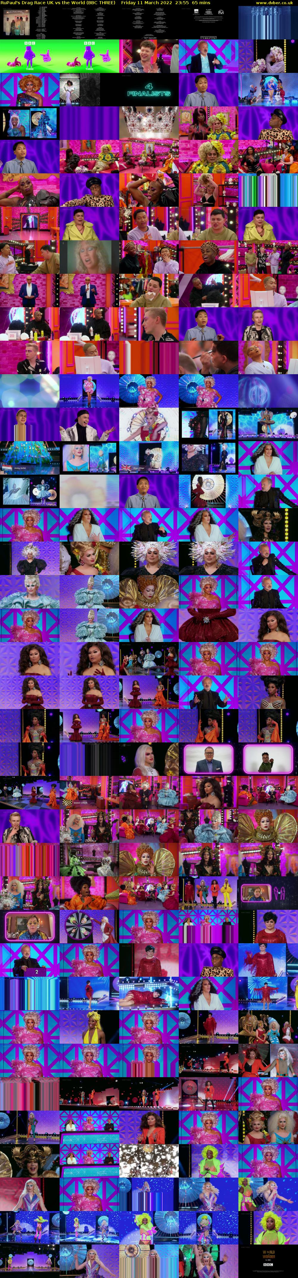 RuPaul's Drag Race UK vs the World (BBC THREE) Friday 11 March 2022 23:55 - 01:00