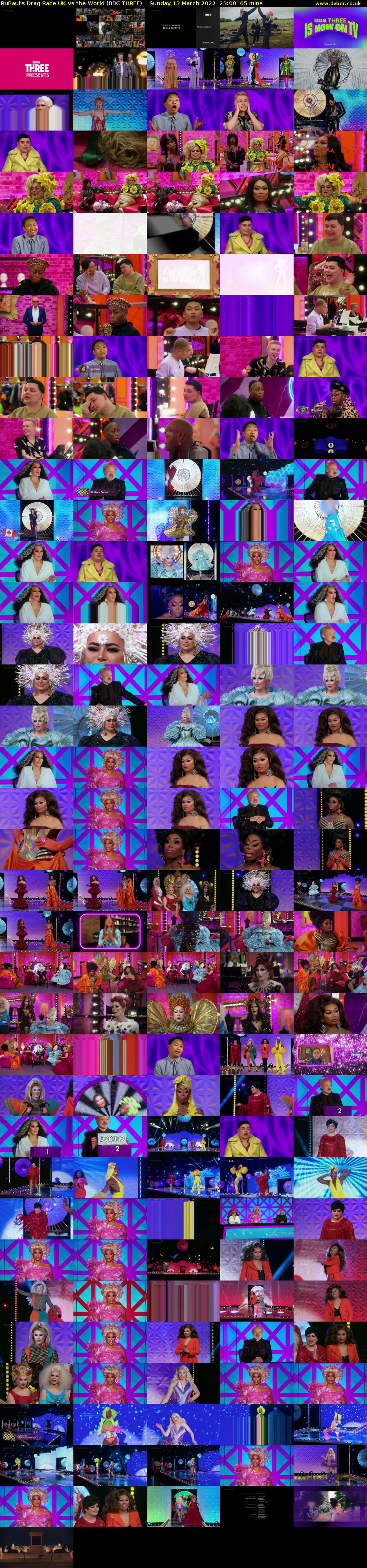 RuPaul's Drag Race UK vs the World (BBC THREE) Sunday 13 March 2022 23:00 - 00:05