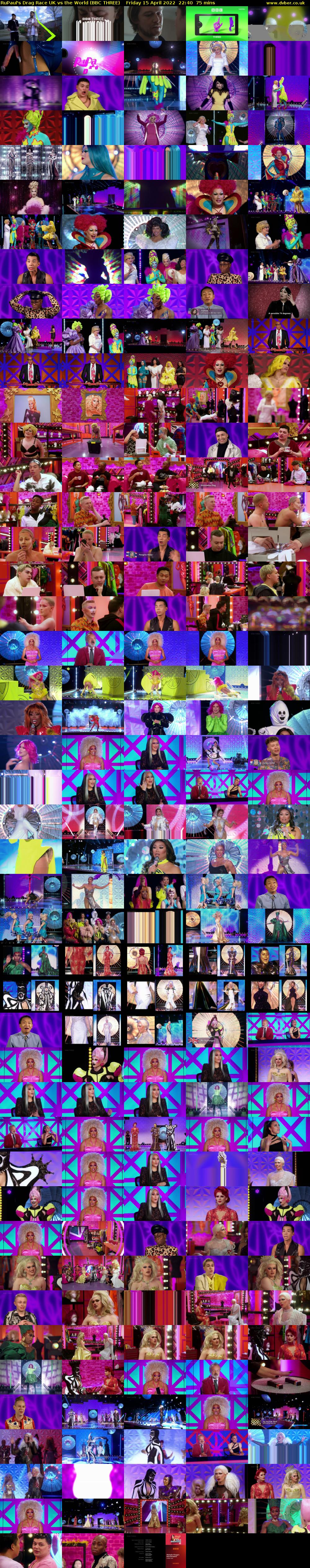 RuPaul's Drag Race UK vs the World (BBC THREE) Friday 15 April 2022 22:40 - 23:55