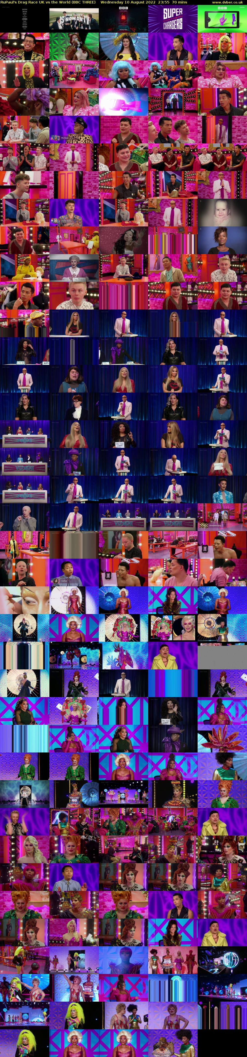 RuPaul's Drag Race UK vs the World (BBC THREE) Wednesday 10 August 2022 23:55 - 01:05