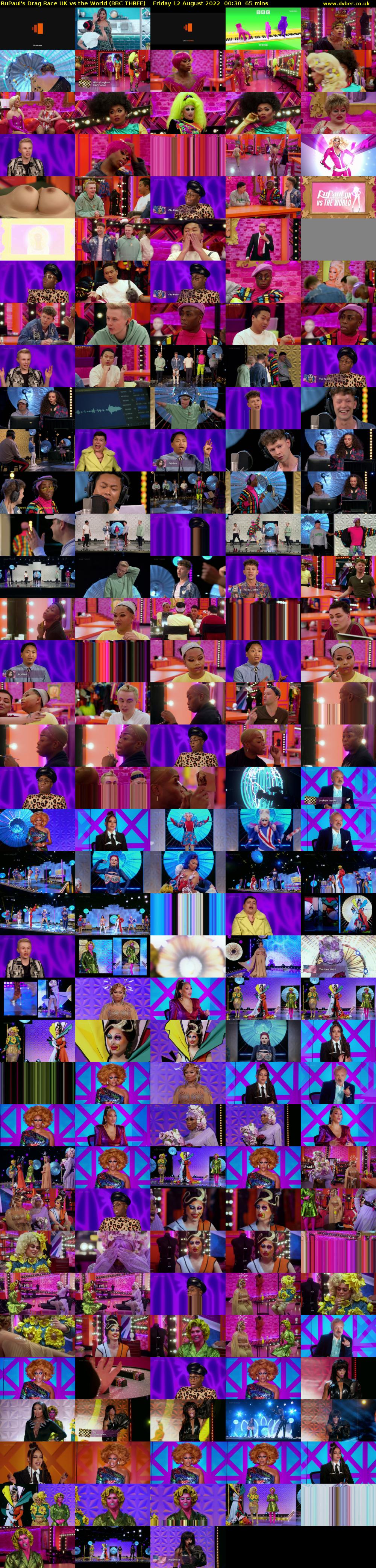 RuPaul's Drag Race UK vs the World (BBC THREE) Friday 12 August 2022 00:30 - 01:35