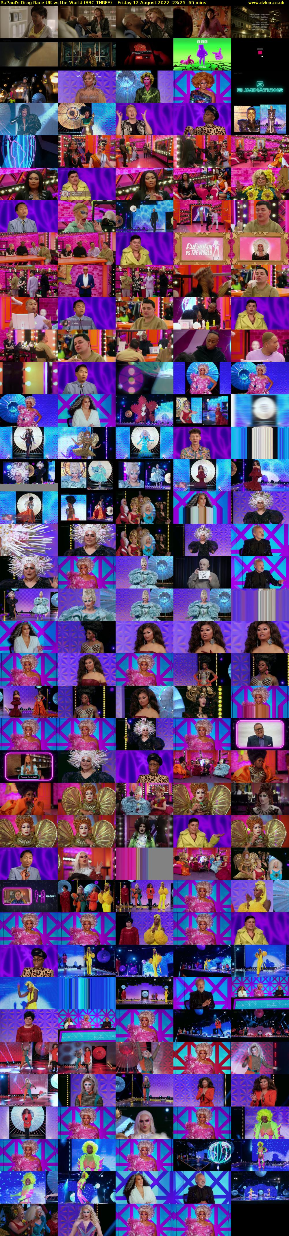 RuPaul's Drag Race UK vs the World (BBC THREE) Friday 12 August 2022 23:25 - 00:30