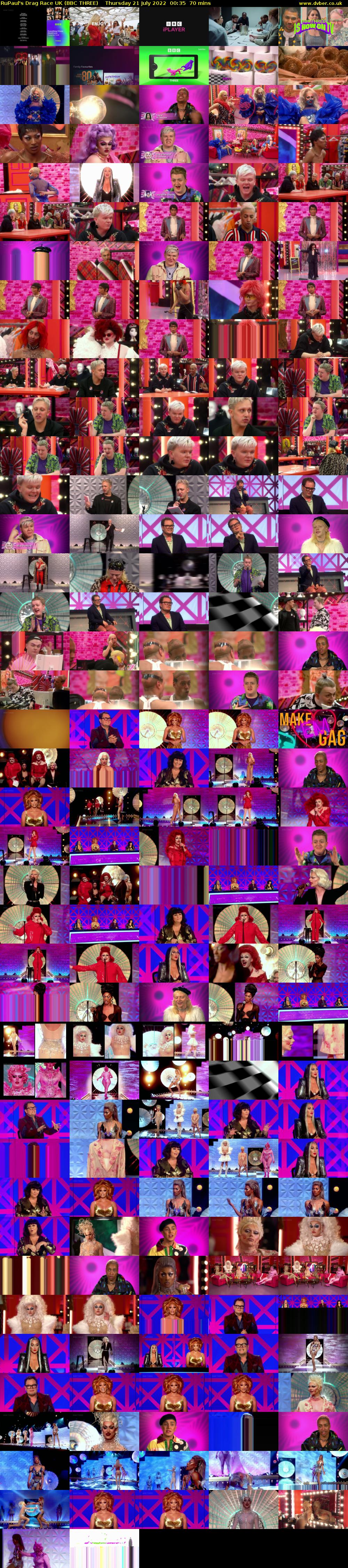 RuPaul's Drag Race UK (BBC THREE) Thursday 21 July 2022 00:35 - 01:45