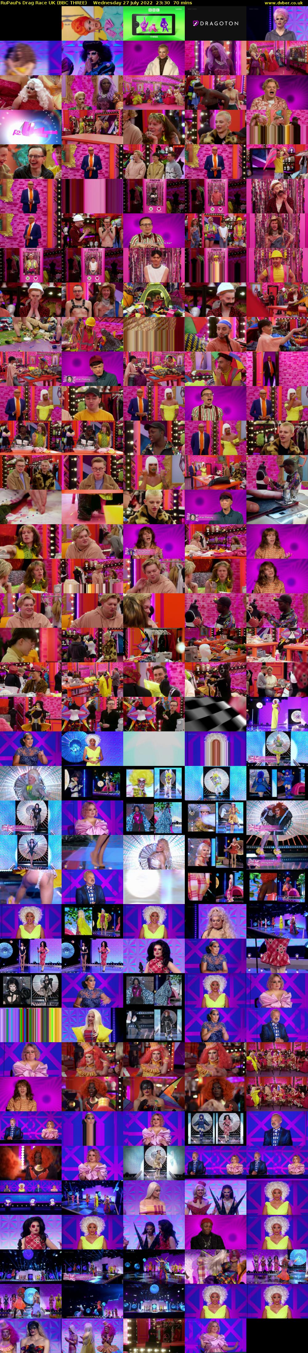 RuPaul's Drag Race UK (BBC THREE) Wednesday 27 July 2022 23:30 - 00:40