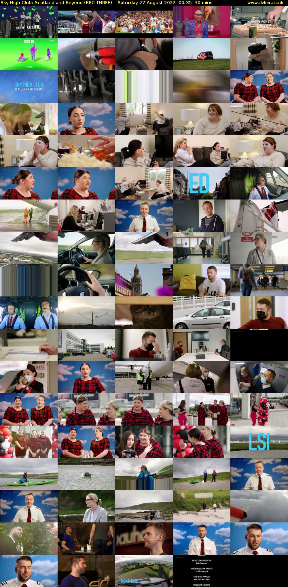 Sky High Club: Scotland and Beyond (BBC THREE) Saturday 27 August 2022 00:35 - 01:05
