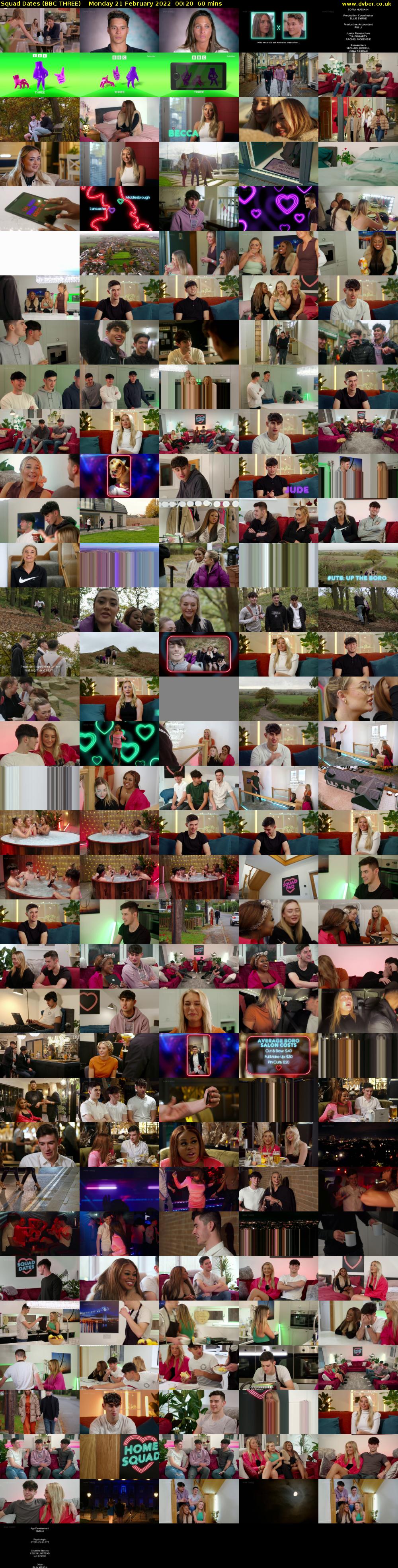 Squad Dates (BBC THREE) Monday 21 February 2022 00:20 - 01:20