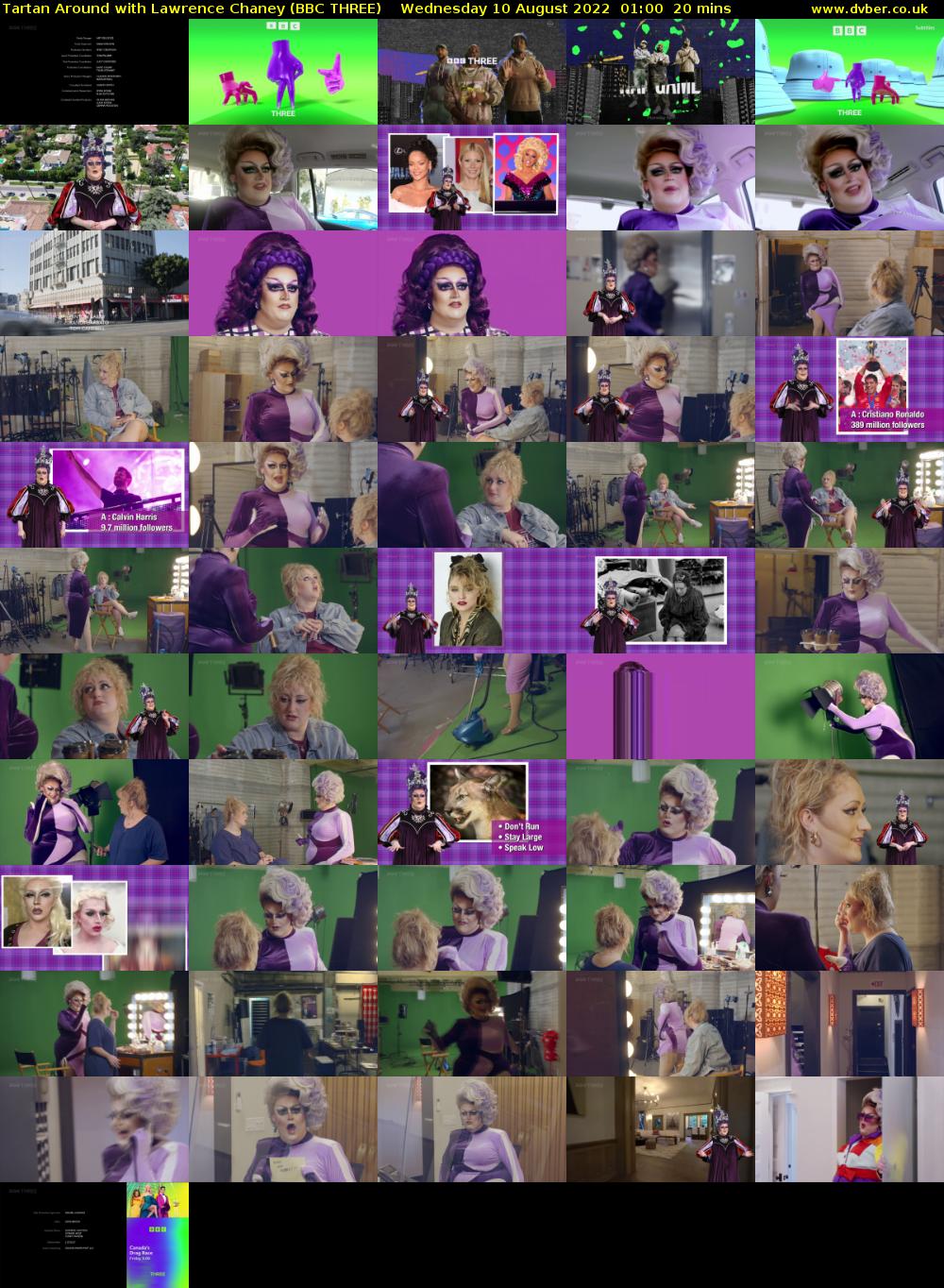 Tartan Around with Lawrence Chaney (BBC THREE) Wednesday 10 August 2022 01:00 - 01:20