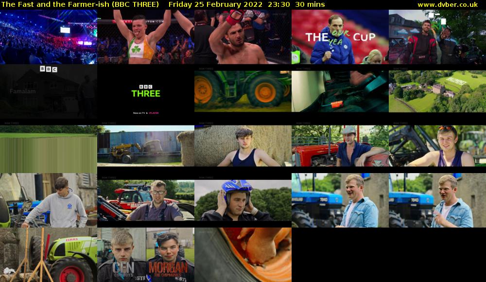 The Fast and the Farmer-ish (BBC THREE) Friday 25 February 2022 23:30 - 00:00
