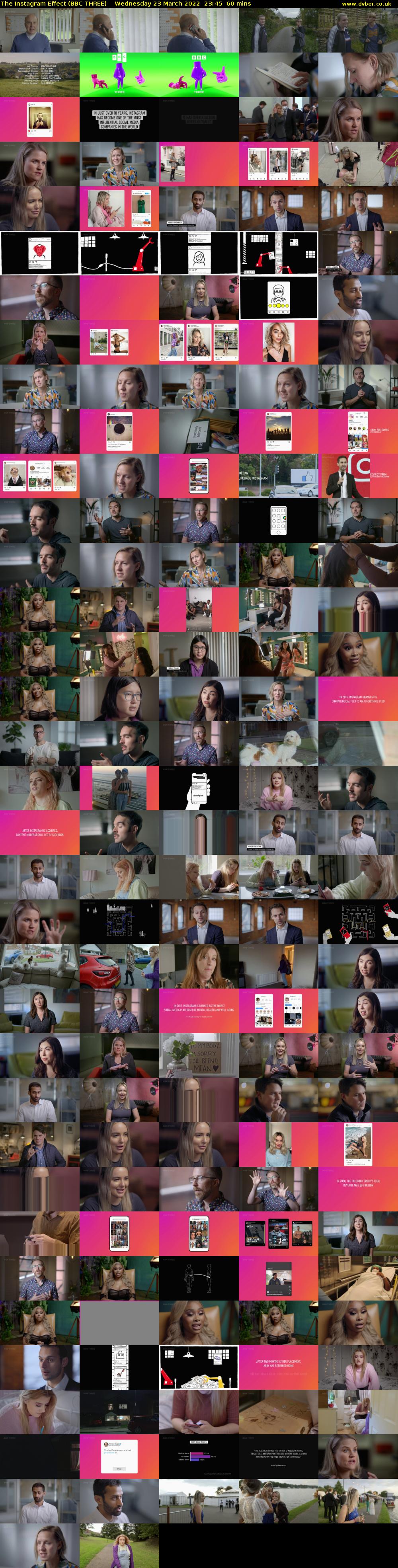 The Instagram Effect (BBC THREE) Wednesday 23 March 2022 23:45 - 00:45