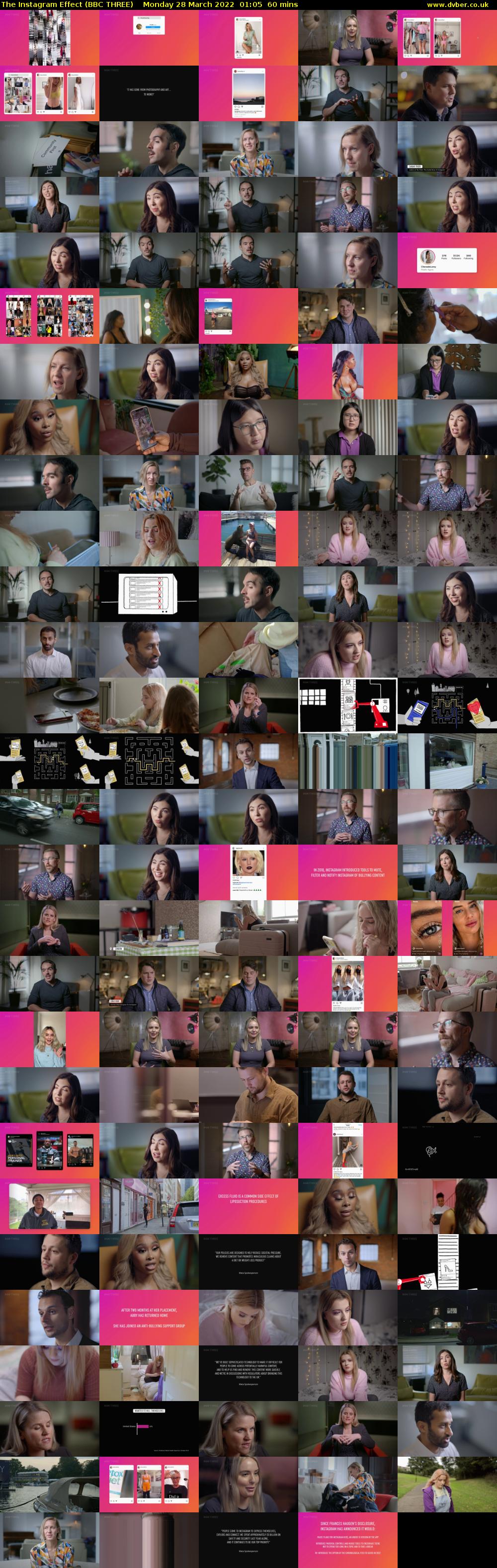 The Instagram Effect (BBC THREE) Monday 28 March 2022 01:05 - 02:05