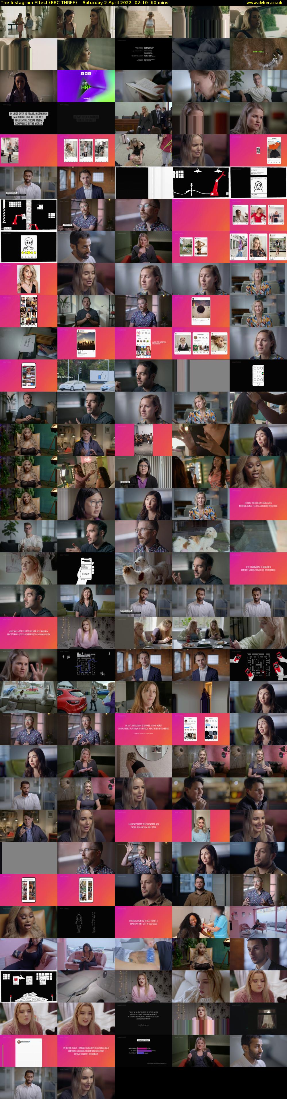 The Instagram Effect (BBC THREE) Saturday 2 April 2022 02:10 - 03:10