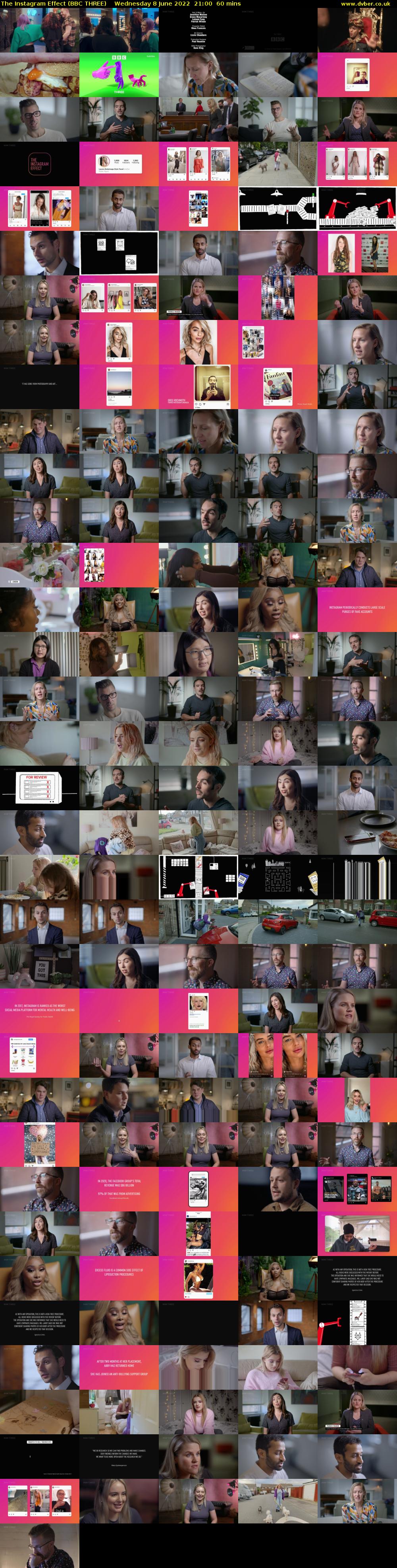 The Instagram Effect (BBC THREE) Wednesday 8 June 2022 21:00 - 22:00