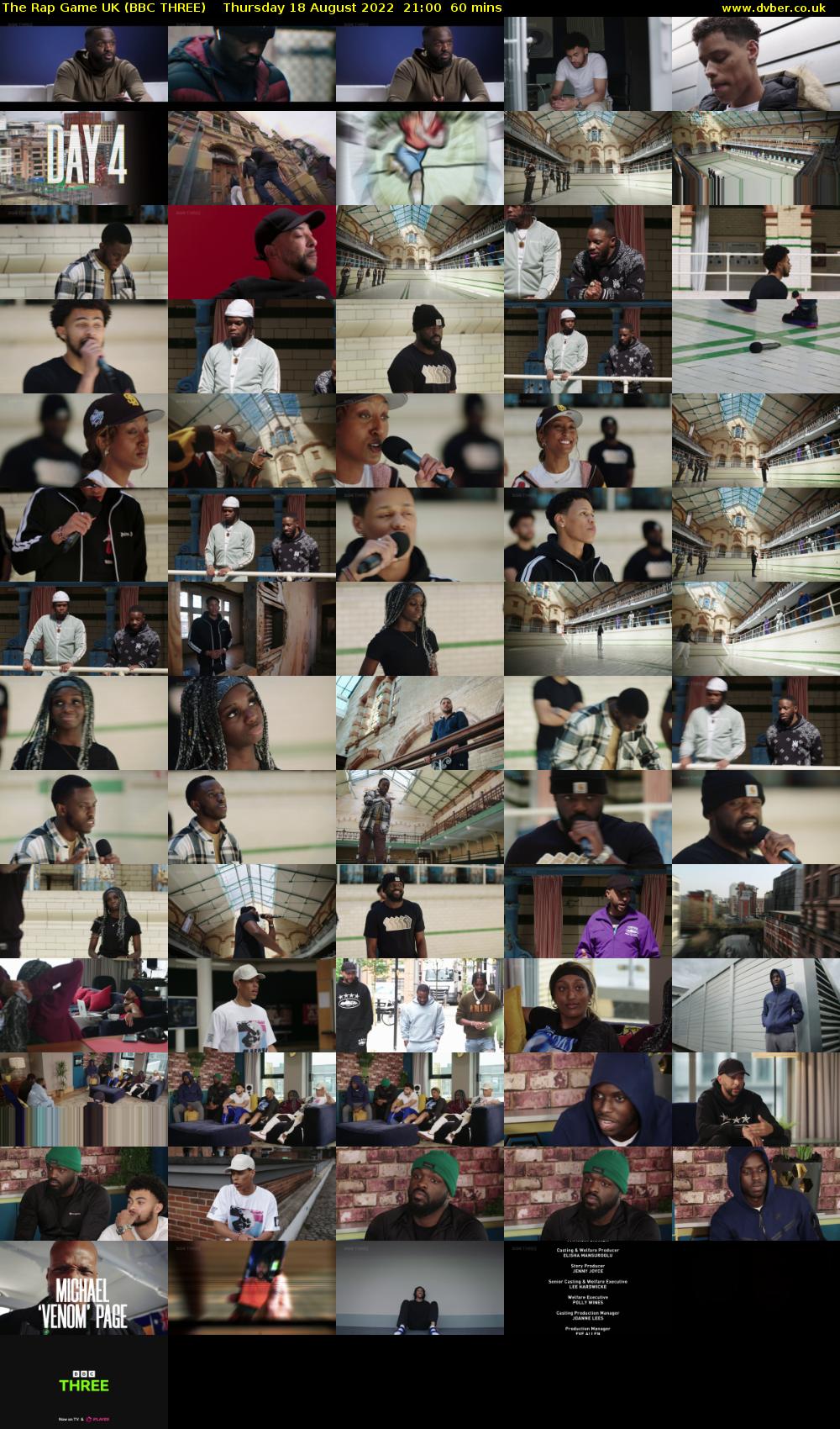 The Rap Game UK (BBC THREE) Thursday 18 August 2022 21:00 - 22:00