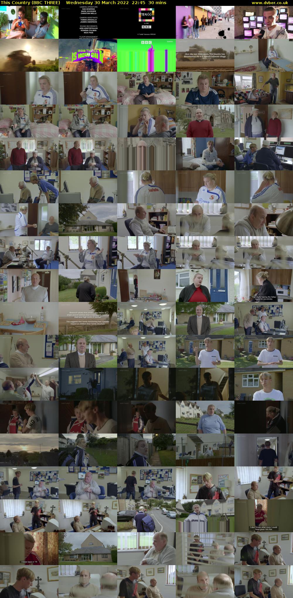 This Country (BBC THREE) Wednesday 30 March 2022 22:45 - 23:15