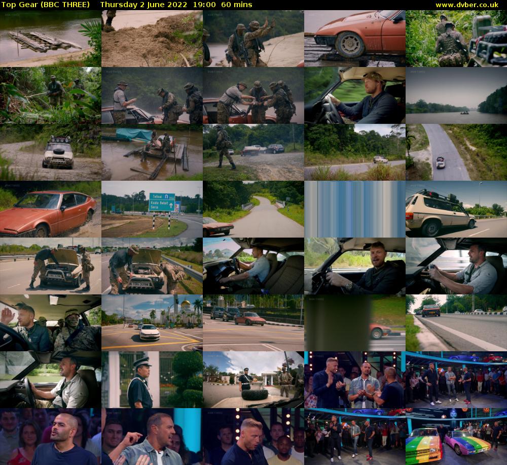 Top Gear (BBC THREE) Thursday 2 June 2022 19:00 - 20:00