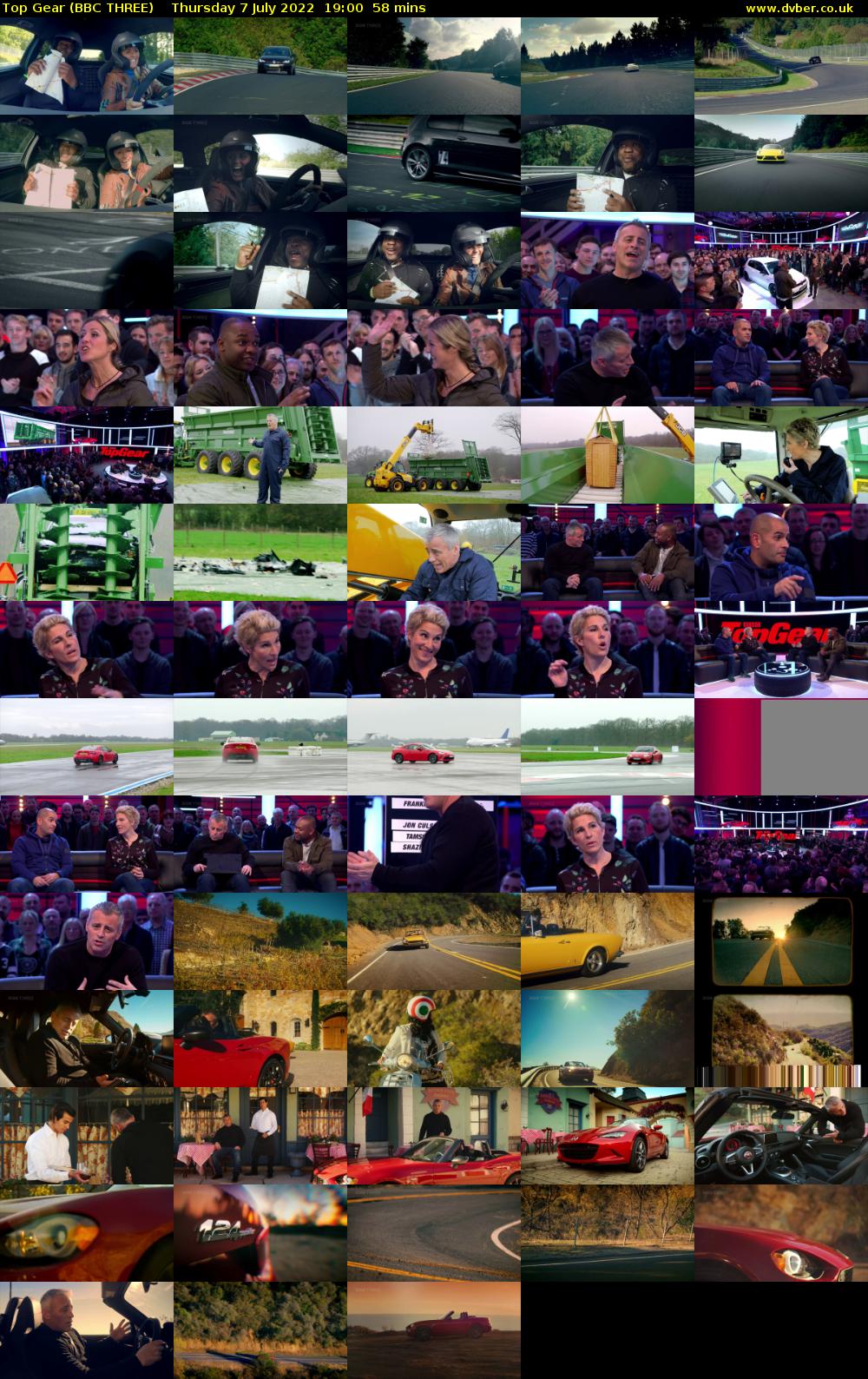 Top Gear (BBC THREE) Thursday 7 July 2022 19:00 - 19:58
