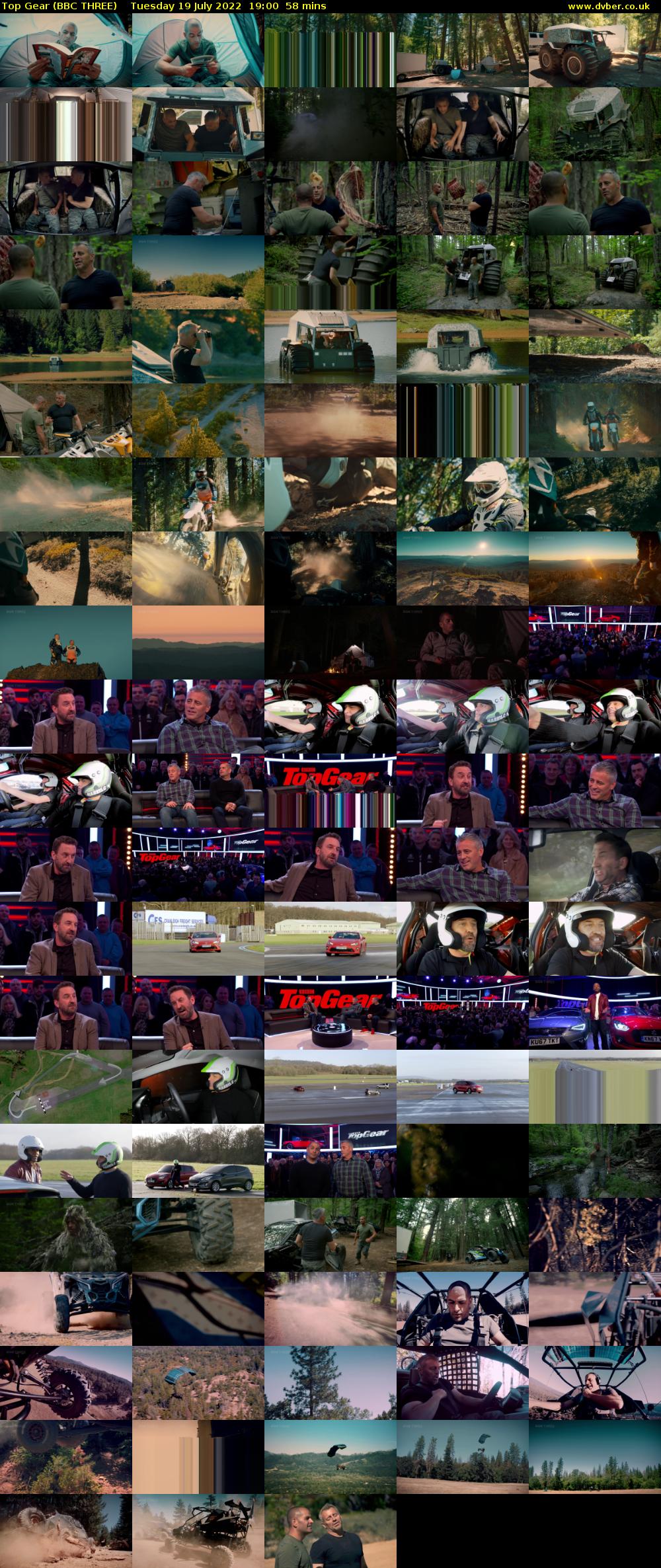 Top Gear (BBC THREE) Tuesday 19 July 2022 19:00 - 19:58