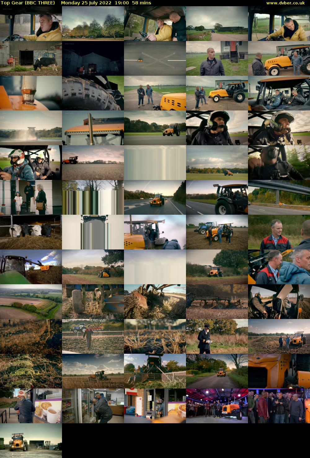 Top Gear (BBC THREE) Monday 25 July 2022 19:00 - 19:58