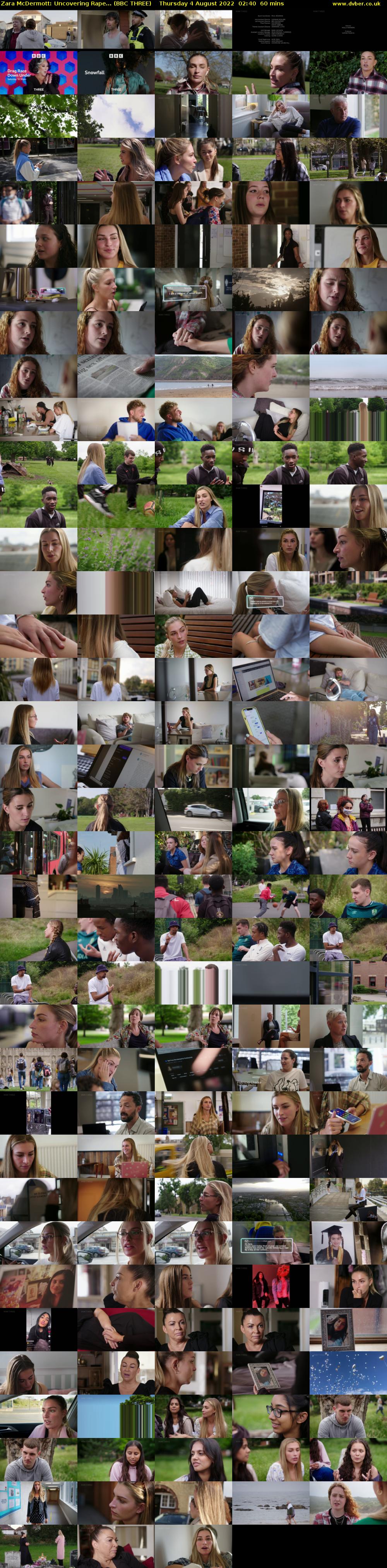 Zara McDermott: Uncovering Rape... (BBC THREE) Thursday 4 August 2022 02:40 - 03:40