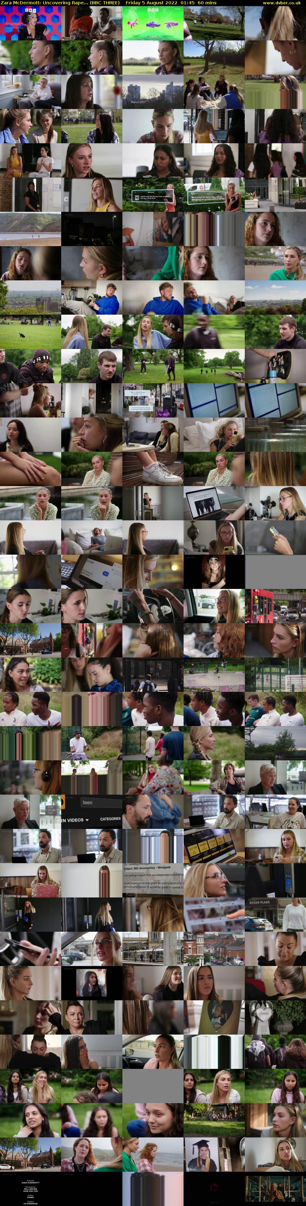 Zara McDermott: Uncovering Rape... (BBC THREE) Friday 5 August 2022 01:45 - 02:45