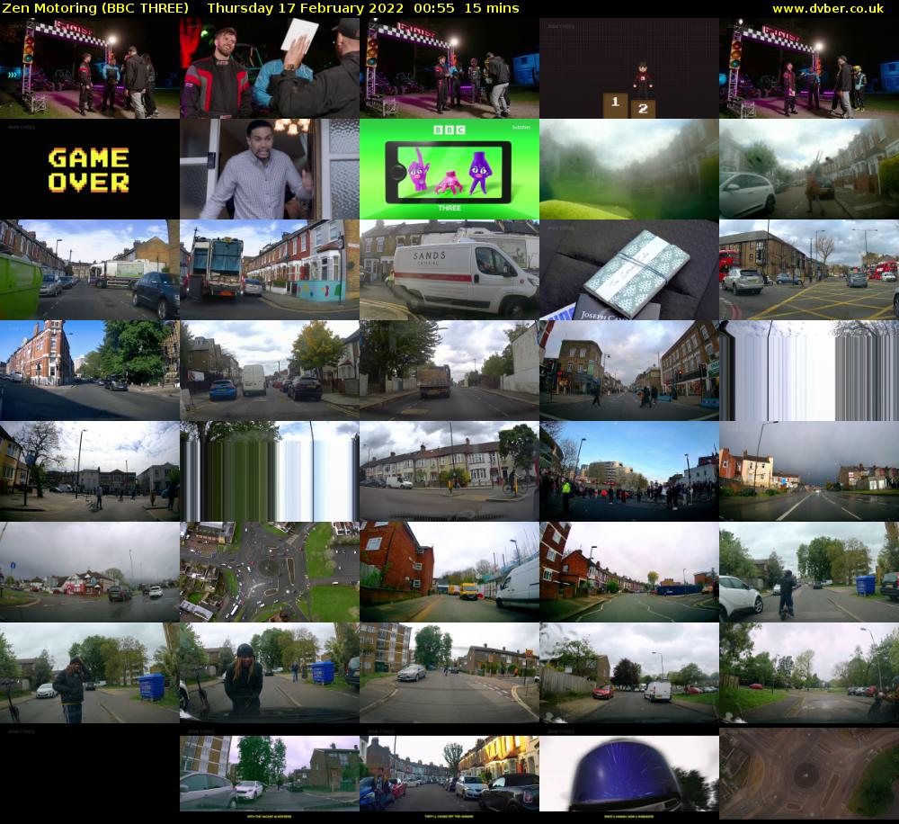 Zen Motoring (BBC THREE) Thursday 17 February 2022 00:55 - 01:10