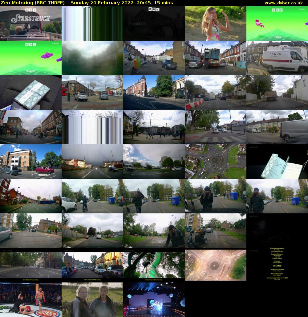 Zen Motoring (BBC THREE) Sunday 20 February 2022 20:45 - 21:00