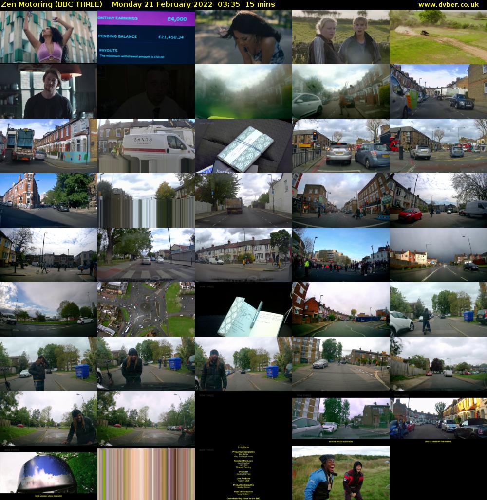 Zen Motoring (BBC THREE) Monday 21 February 2022 03:35 - 03:50