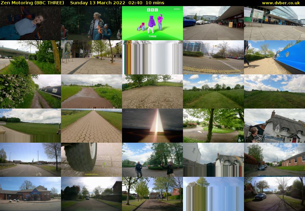 Zen Motoring (BBC THREE) Sunday 13 March 2022 02:40 - 02:50