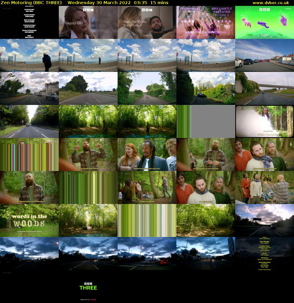 Zen Motoring (BBC THREE) Wednesday 30 March 2022 03:35 - 03:50