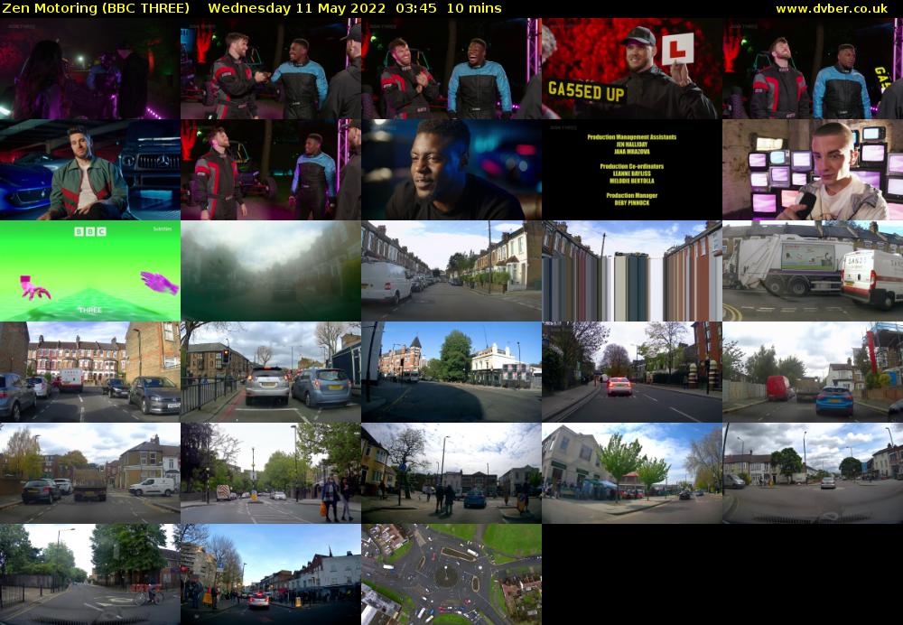 Zen Motoring (BBC THREE) Wednesday 11 May 2022 03:45 - 03:55