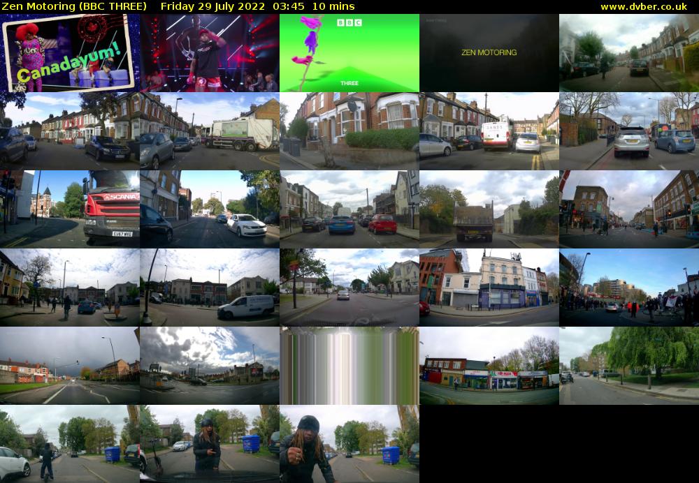 Zen Motoring (BBC THREE) Friday 29 July 2022 03:45 - 03:55