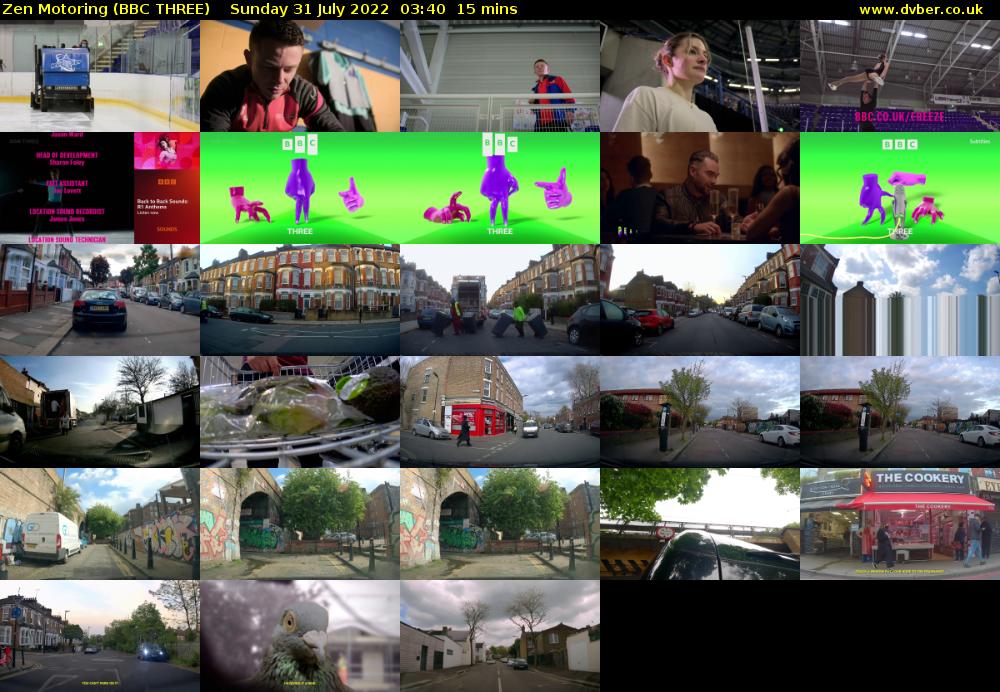Zen Motoring (BBC THREE) Sunday 31 July 2022 03:40 - 03:55