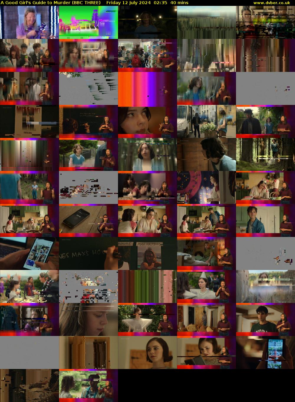 A Good Girl's Guide to Murder (BBC THREE) Friday 12 July 2024 02:35 - 03:15