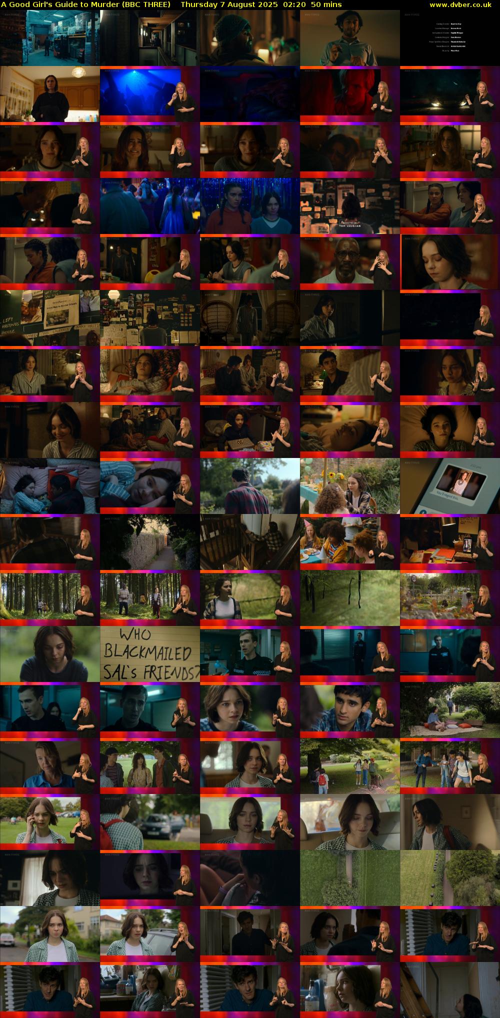 A Good Girl's Guide to Murder (BBC THREE) Thursday 7 August 2025 02:20 - 03:10