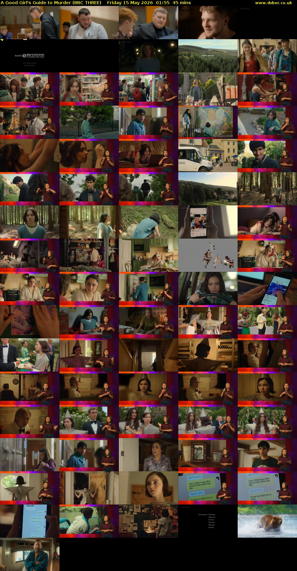 A Good Girl's Guide to Murder (BBC THREE) Friday 15 May 2026 01:55 - 02:40